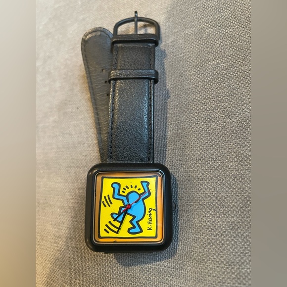 Keith Haring Art Square Watch - Vintage Wearable Artwork /Unisex - Picture 1 of 7
